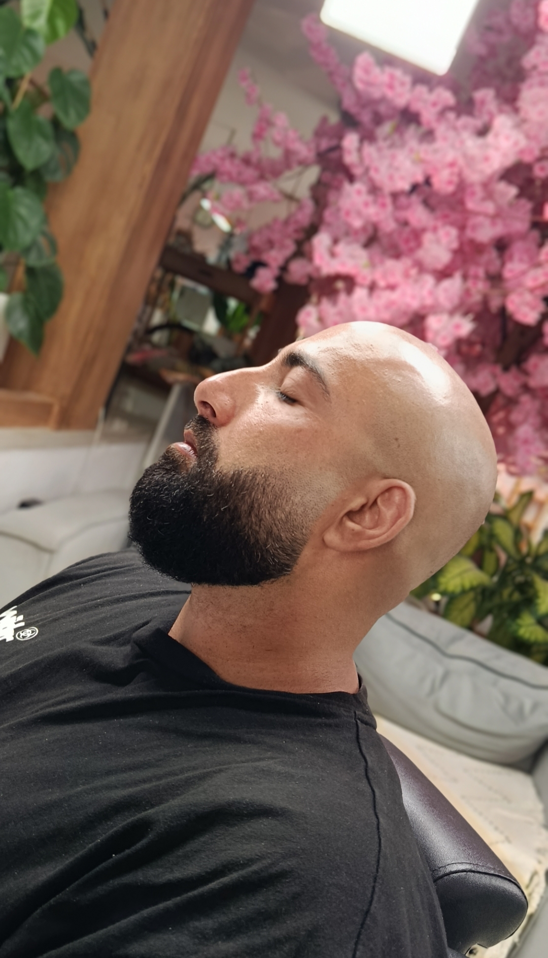 Bald head with beard — clean shave and beard grooming